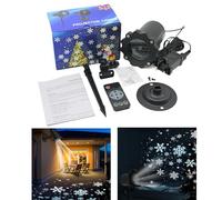 Dewireaey Projecteur Lumineux de Neige Tombante pour la Saison de Noël - Projecteur de Noël avec Mécanisme de Rotation 360 Degrés | Décorations Lumineuses pour Intérieur et Extérieur, Convient pour