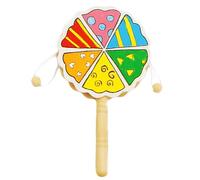 Dewireaey Tambourin À Grelot,Tambourin En Bois Brut Non Peint | Jeu Éducatif à Secouer pour Éveil Artistique des et Activités Familiales