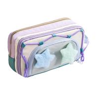 Dewireaey Trousses Scolaires - Pochette Grande Capacité pour Stylos Et Fournitures | Sac À Fournitures avec 8 Compartiments pour Gomme Règle Stylos Feutres Bloc-Notes Étudiant Enseignant Maternelle