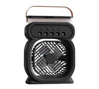 Dewireaey Ventilateur, Ventilateur De Bureau Personnel Avec Brumisation, Silencieux Rechargeable Humidificateur Circulateur d'Air avec Veilleuse pour Chambre Camping Cuisine Maison Pêche Plage