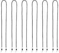 Dewocke 6 Pcs Cordons Lunettes Noirs, Lightweight Glasses Neck Cord pour Femmes et Hommes, Sunglasses Lanière,Reading Glasses Chaîne, Anti-Perte Cordon Lunettes Enfant, Cordon Lunettes Sport