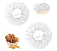 Dewocke Lot de 2 Feuille De Fermentation Du Pain, Couvre-bols Réutilisables, Couvercle Alimentaire élastique, Housses de Protection pour Panier de Fermentation, Bread Couvre Bols, pour Pain,Pâtisserie