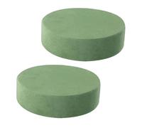 Dewocke Lot de 2 Mousse Florale Artificielle et Fraîche, Cylindre en Mousse pour Composition Florale, Bloc de Mousse pour Fleurs pour Art Floral, Décoration de Mariage, Fêtes - Verte