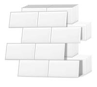 DEWOO Carreaux Adhesif Credence Cuisine Carrelage Mural Adhésifs Autocollant Effet Métro Blanc (10 blocs 32x 27cm)