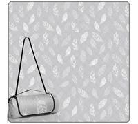 DEWUR Couverture Pique Niques Impermeable Lavable, Natte de Plage Tapis de Plage Tapis Picnic XXL (200 x 200 cm, Gris)