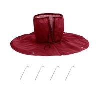 DEWUR Protection hivernale pour Les Racines des Palmiers, Protection Contre Les Racines des Palmiers, Protection Contre Le Froid pour Plantes jusqu'à 35 cm de diamètre, Ø 100 cm, 100 g/m² (Rouge)