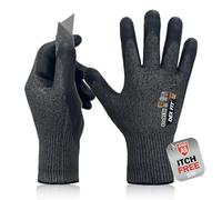 DEX FIT Cru953H Gants Anti-Coupure Niveau A9, Ajustement Confort 3D, Power Grip, Fins, Compatibles Écran Tactile, Durables, Lavables en Machine; Blackgrey XL 1 Paire