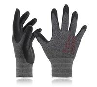 DEX FIT FN330 Gants de Travail Nitrile, Confort 3D Mains Nues, Prise Antidérapante Humide & Huileuse, Compatibles Écran Tactile, Fins, Respirants, 12 Paires (FN330 Black Grey, S)