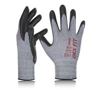 DEX FIT FN330 Gants de Travail Nitrile, Confort 3D Mains Nues, Prise Antidérapante Humide & Huileuse, Compatibles Écran Tactile, Fins, Respirants (XS (12 Pairs), FN330 Grey)