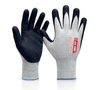 DEX FIT FN330E Gants Antistatiques ESD, Certifié EN16350, Jauge 15 Nylon Spandex 3D, Compatible Écran Tactile, Grip Nitrile Mousse pour Électronique, Montage PC; Gris XL 1 Paire