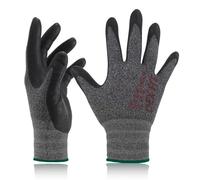 DEX FIT Gants de travail FN330, Adaptation 3D Confortable et Extensible, Agrippants, Revêtement en Mousse de Nitrile Durable, Smart Touch, Fins et Légers, Lavables (M (12 Pairs), FN330 Black Grey)