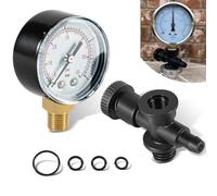 DEX2400S Ensemble adaptateur de décompression d'air et jauge + manomètre ECX270861 + ensemble de joints toriques DEX2400Z3A pour tige de soupape de décharge de filtre pour filtres de piscine Hayward