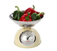 Dexam 17848104 Balance de Cuisine rétro avec Grand Bol en Acier Inoxydable Crème