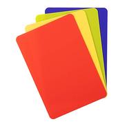 Dexas 6094PK Lot de 4 mini planches à découper flexibles en plastique 5,5 x 8 cm Bleu/vert/jaune/rouge