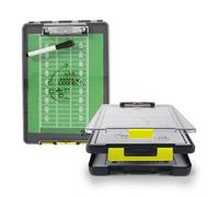 Dexas Clearview 5717-803 Clipcase Porte-bloc effaçable à sec en alliage d'acier SAN en alliage d'acier SAN Jaune 35 x 24 cm