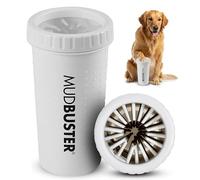 Dexas MudBuster édition spéciale Nettoyeur de pattes portable pour chiens, fournitures et accessoires pour animaux de compagnie, taille L, blanc brillant
