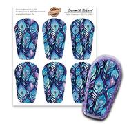 Dexcom G6 Lot de 6 autocollants pour capteurs « Batik Peacock » Diasticker®