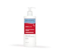 DEXECLEAR by DEXERYL Nettoyant hydratant apaisant, Compense les effets dessechants des traitements anti-acné - Non comédogène, sans parfum - Visage & corps - Peau grasse à tendance acnéique, 400ml