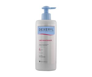 DEXERYL ESSENTIEL lait riche nourrissant 500ml, apaisant, hydratant et protecteur des peaux sèches, sans parfum. Dès la naissance. Lait 500 ml