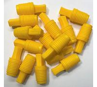 dexierp Bouchon de Bouchon à Insert Conique nervuré Protection Force pour Ouverture de Bouteille de Tube à Filetage avec Trou d'identification de 21/32 "11/16" (Paquet de 15) Caoutchouc réutilisable