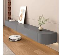 Dexinhdh Meuble TV Flottant, Étagère TV Suspendue avec Tiroir Rabattable, Grand Centre De Divertissement Mural, Console Multimédia pour Lecteur DVD pour Salon Ou Bureau(Gray,180cm)