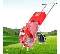 Dexinhdh Precision Garden Seeder, Seed Sower and Fertilizer Applicator with Wheel & Stainless Steel Nozzle, Adjustable Planting Depth, Handheld Roller Seeder Corn for Soy Peanut(7 nozzles)