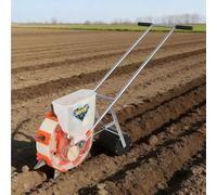 Dexinhdh Semoir De Précision pour Jardin, Semoir Manuel À Pousser, avec Bac À Graines Et Brosse, Semoir À Rouleau Équipé d'une Roue Et d'une Poignée, pour La Plantation De Maïs(5 nozzles)