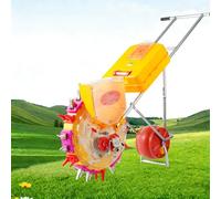 Dexinhdh Semoir Manuel À Pousser, Semeur Et Applicateur D'engrais avec Roue, Trémie Transparente Et Tuyau D'engrais, Semeur À Rouleau À Pousser Manuellement pour Soja, Arachide(3 nozzles)