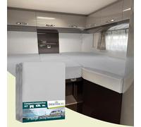 Dexitex - 3 pièces pour-Car et Caravane - Parure Drap Housse lit Simple Gris - Drap Housse Camping-Car 3 pièces - pour Camping-Car - OekoTEX - 100% Coton - Lot de 3
