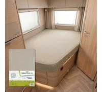 Dexitex - Drap-housse camping-car - Parure de lit française - Pour lit caravane - Certifié Oeko-TEX - 100 % coton - 1 pièce - Droit - Sable