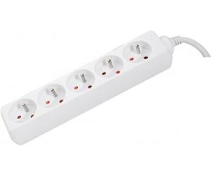 Dexlan 808545 Intérieur 5sortie(s) CA 4m Blanc multiprise - Multiprises (Blanc, Blanc, 4 m)
