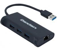 DEXLAN Adapt USB3.0 vers Gigabit Ethernet + Hub USB 3p