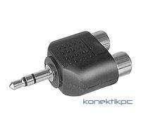 EXC 720140 changeur de genre de câble 3.5-mm Jack 2 x RCA Noir