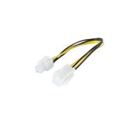 Dexlan AM147562E - Câble d'Alimentation Interne 0.2m - Connecteur ATX (4-pin) Mâle vers ATX (4-pin) Femelle - Noir/Blanc/Jaune