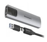 Dexlan Boîtier USB-C/A 10G pour Tout Disque SSD M.2 SATA/PCIe NVMe