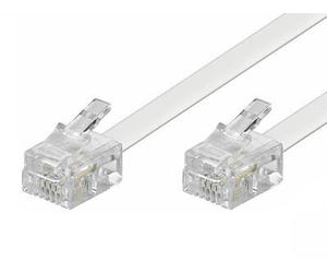 Dexlan Câble téléphonique RJ11 - 10 m - Blanc