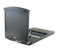 Console lcd 19 pouces double rail kvm VGA/PS2-USB et cables