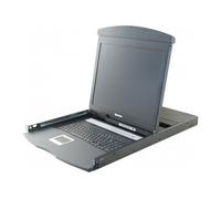 Dexlan console lcd 19 dual rail kvm 8P VGA/PS2-USB + cables