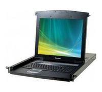 Dexlan console lcd kvm cat5 4 ports + 4 dongles vga usb 30m