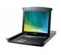 DEXLAN console LCD KVM cat5 4 ports + dongles VGA-USB 30 mètres