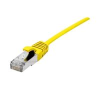 Dexlan - Cordon de raccordement - RJ-45 (M) pour RJ-45 (M) - 1 m - 4.8 mm - SFTP - CAT 6a - sans halogène, sans crochet - jaune