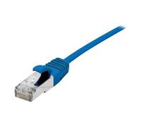 Dexlan - Cordon de raccordement - RJ-45 (M) pour RJ-45 (M) - 10 m - 4.8 mm - SFTP - CAT 6a - sans halogène, sans crochet - bleu