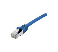 Dexlan - Cordon de raccordement - RJ-45 (M) pour RJ-45 (M) - 20 m - S/FTP - CAT 7 (câble)/CAT 6a (connecteurs) - sans halogène, sans crochet - bleu