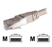 deXlan - Cordon de raccordement - RJ-45 (M) pour RJ-45 (M) - 5 m - UTP - CAT 5e - beige