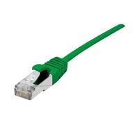 Dexlan - Cordon de raccordement - RJ-45 (M) pour RJ-45 (M) - 50 cm - 4.8 mm - SFTP - CAT 6a - sans halogène, sans crochet - vert