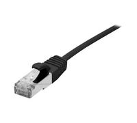 Dexlan - Cordon de raccordement - RJ-45 (M) pour RJ-45 (M) - 50 cm - 4.8 mm - SFTP - CAT 6a - sans halogène, sans crochet - noir