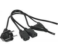 Dexlan Cordon électrique secteur standard en Y pour ordianteur 1.8 m Noir