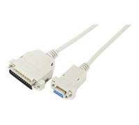 Dexlan Cordon Null Modem pour PC DB9/DB25 F/M 3 m