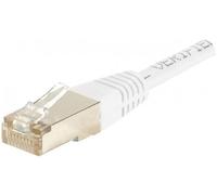 Cordon RJ45 catégorie 6 F/UTP blanc - 0,5 m