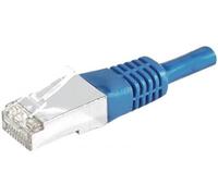 Cordon RJ45 catégorie 6 S/FTP bleu - 0,15 m